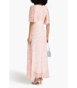 Maje Cutout Georgette Maxi Dress Printed Size 36 / AU 8 for rent on The Volte - image 2