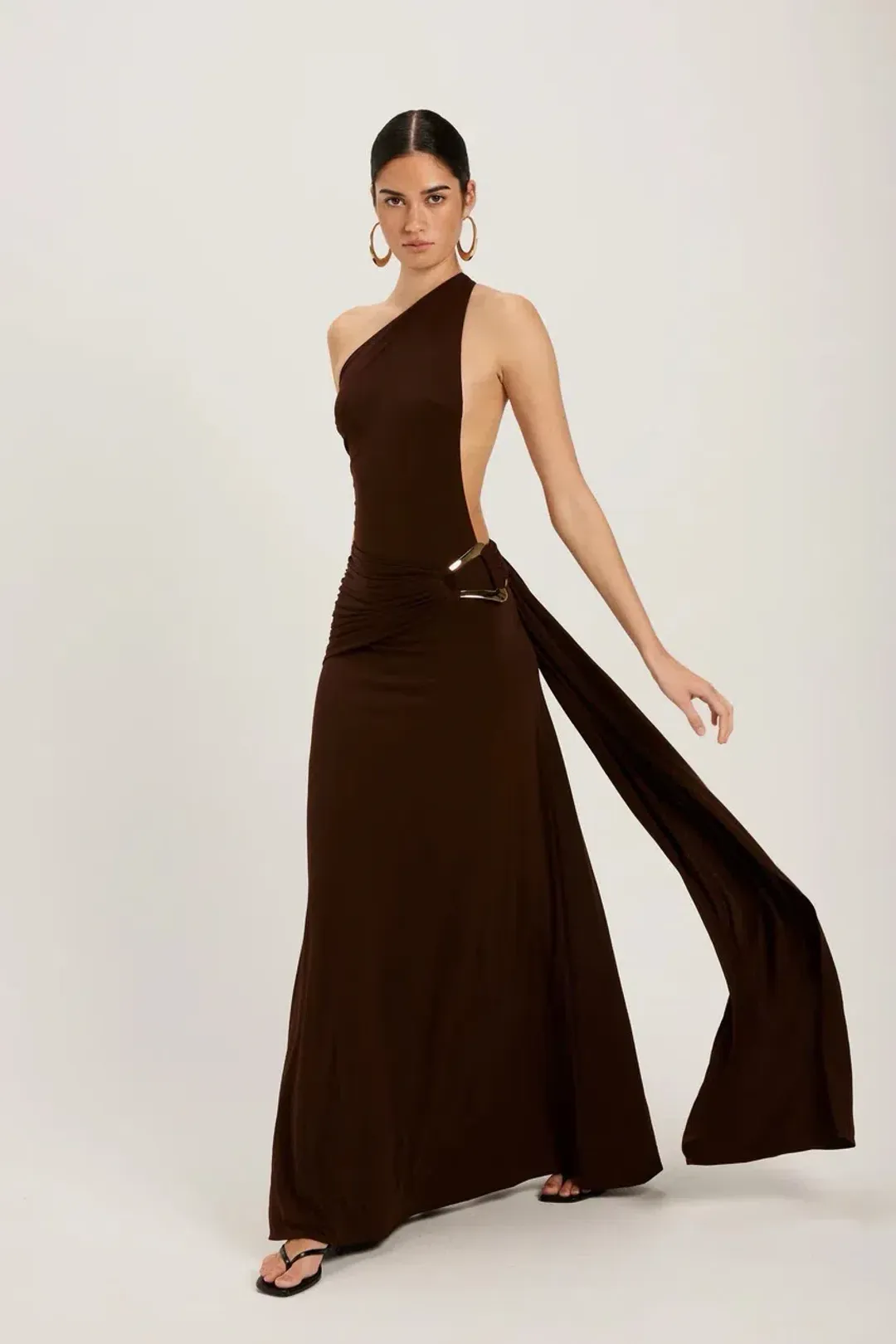 Ance Gria Gaia Maxi Gown Brown Size S / AU 8 for rent on The Volte - main image