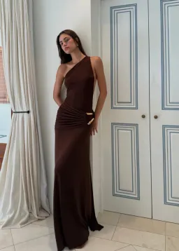 Ance Gria Gaia Maxi Gown Brown Size S / AU 8 for rent on The Volte - image 7