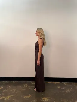 Bec & Bridge Lunetta Twist Strap Maxi Dress Dark Chocolate Size AU 14 for rent on The Volte - image 5