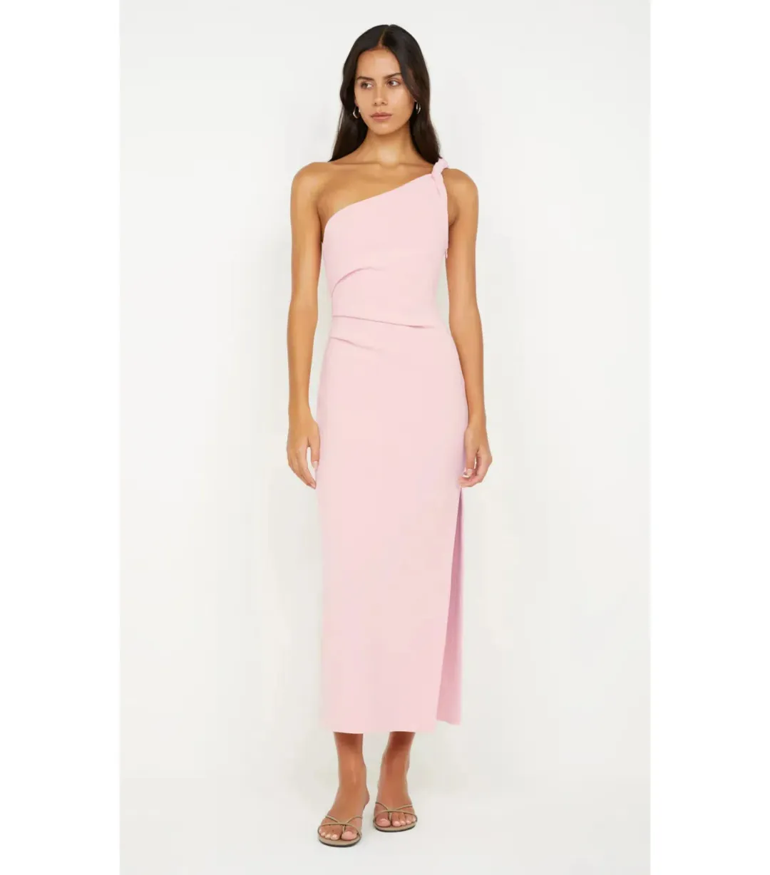 Bec & Bridge Ariven Asym Midi Dress Pink Size AU 12 for rent on The Volte - main image