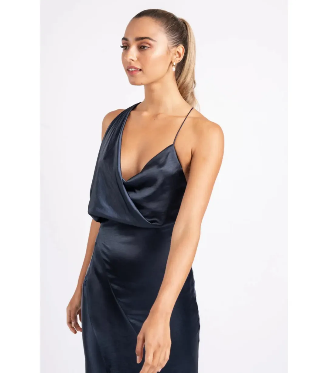 One Fell Swoop Muse Midi Dress Navy Size AU 10 for rent on The Volte - main image