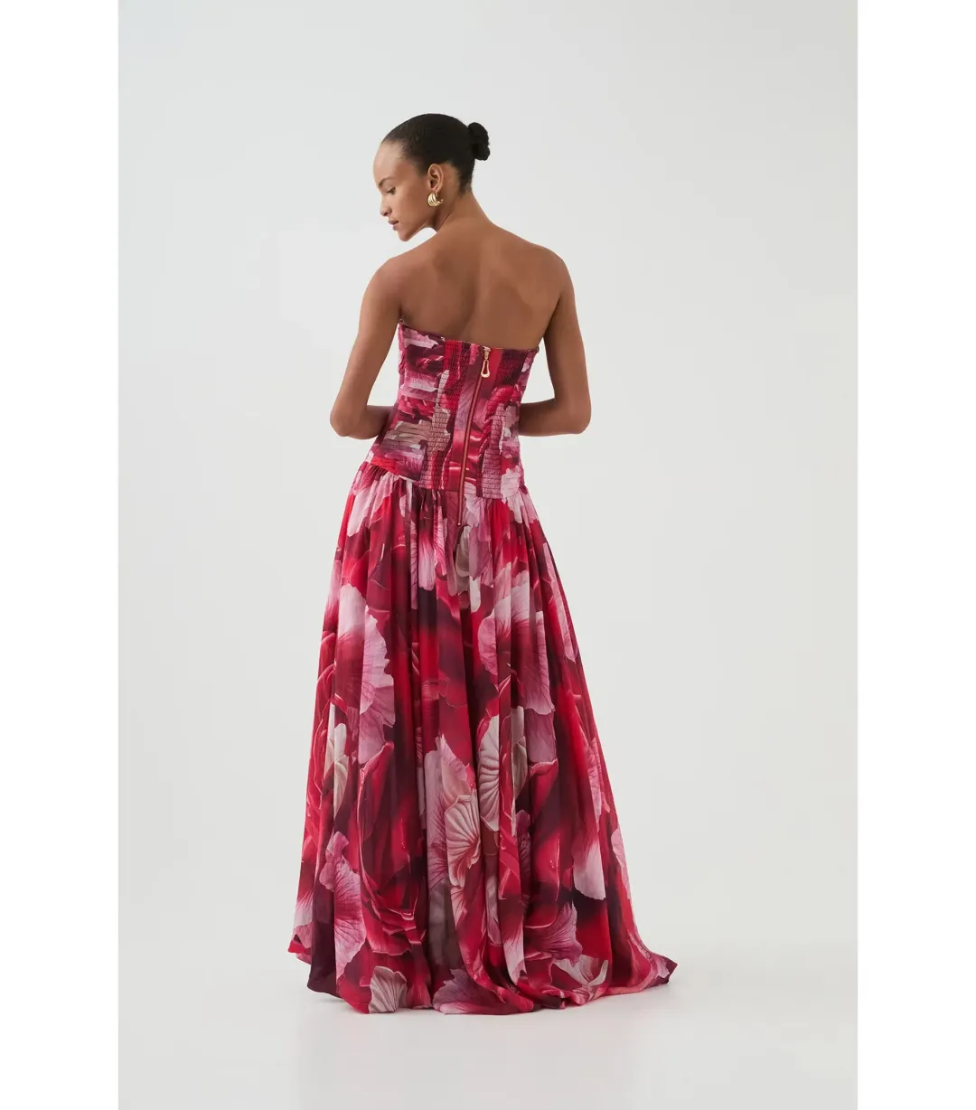 Aje Flora Maxi Gown Prismatic Floral Red Size AU 8 for rent on The Volte - main image
