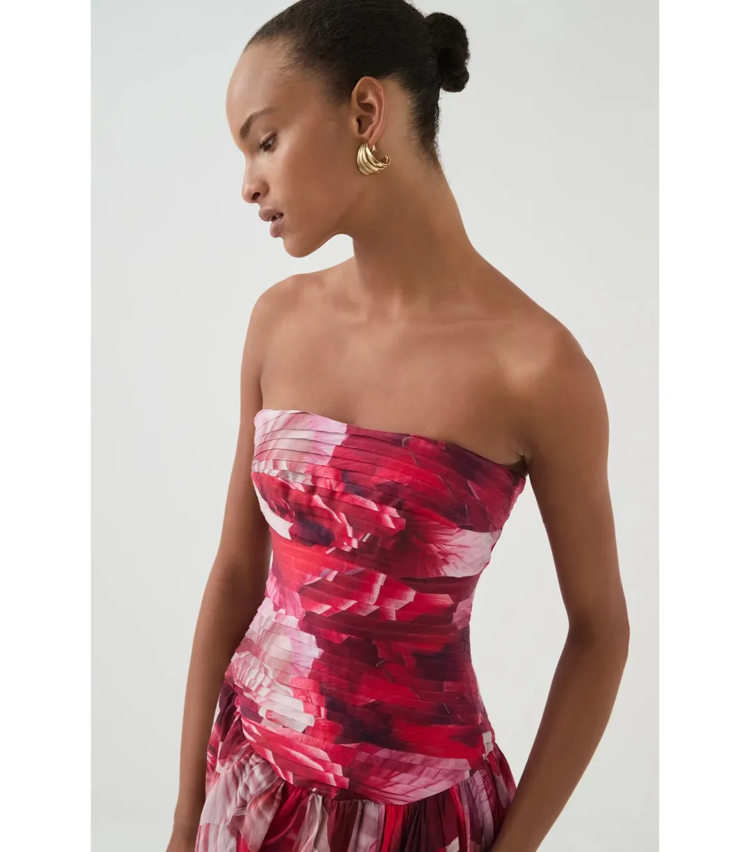 Aje Flora Maxi Gown Prismatic Floral Red Size AU 8 for rent on The Volte - main image