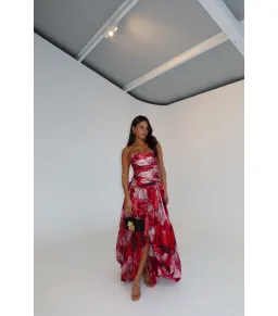 Aje Flora Maxi Gown Prismatic Floral Red Size AU 8 for rent on The Volte - image 4