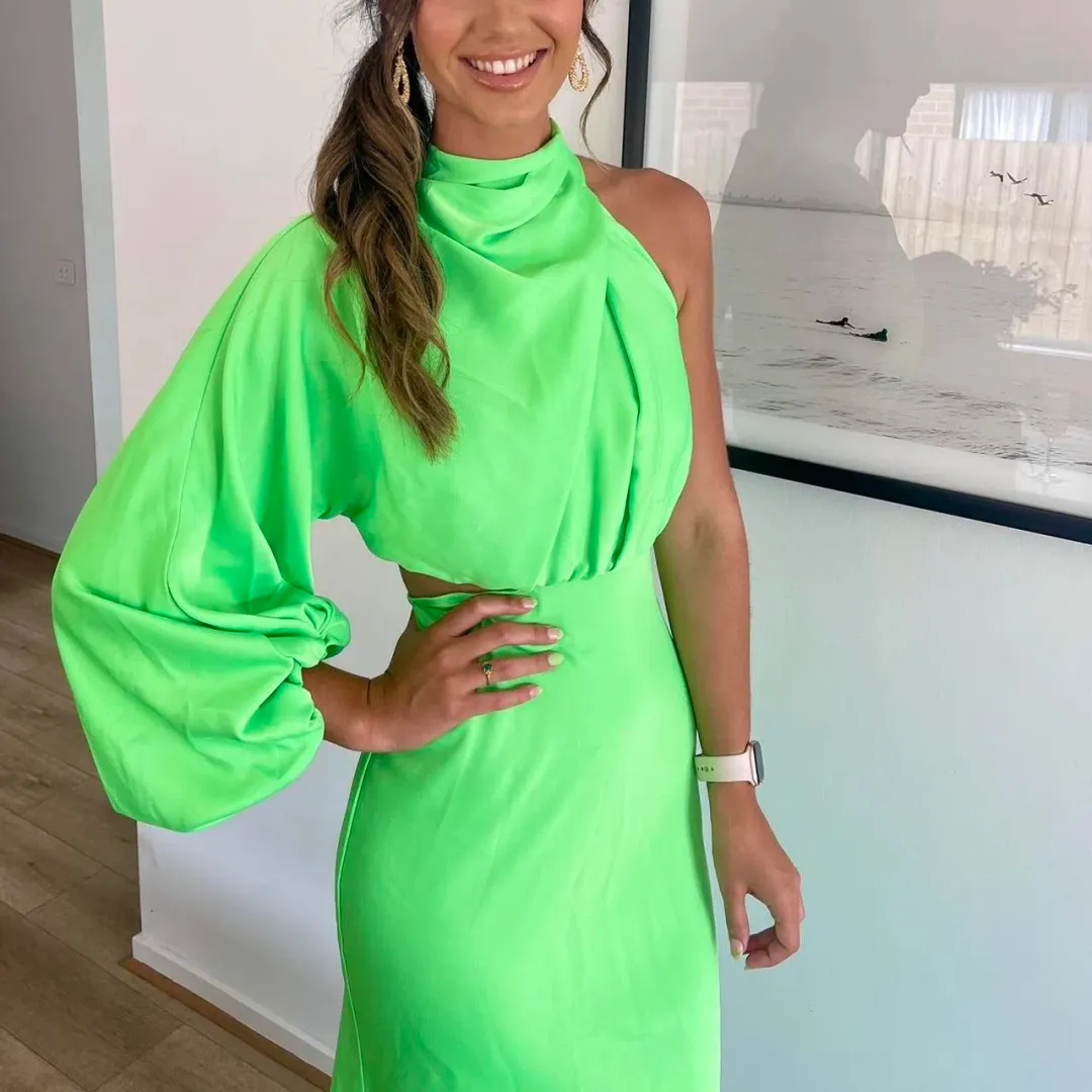 Sheike Olivia Dress in Neon Green Size AU10 for rent on The Volte - main image