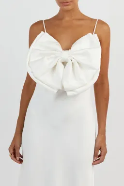 DISSH Aisle White Front Bow Midi Dress Size AU8 for rent on The Volte - image 3