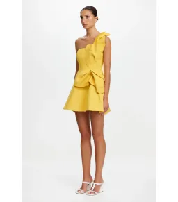 Acler Drake Mini Dress in Tuscan Sun Size AU 8 for rent on The Volte - image 2