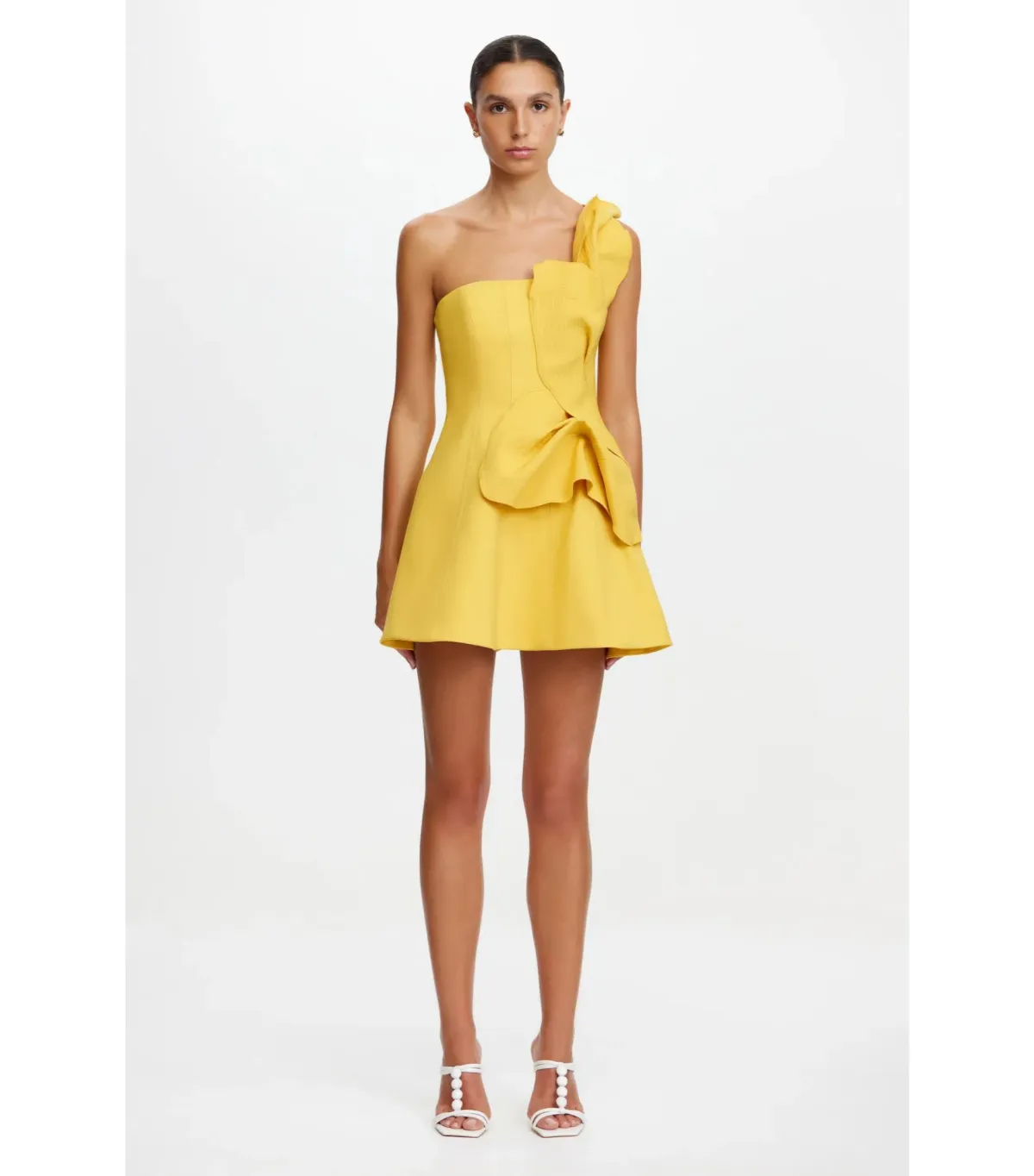 Acler Drake Mini Dress in Tuscan Sun Size AU 8 for rent on The Volte - main image