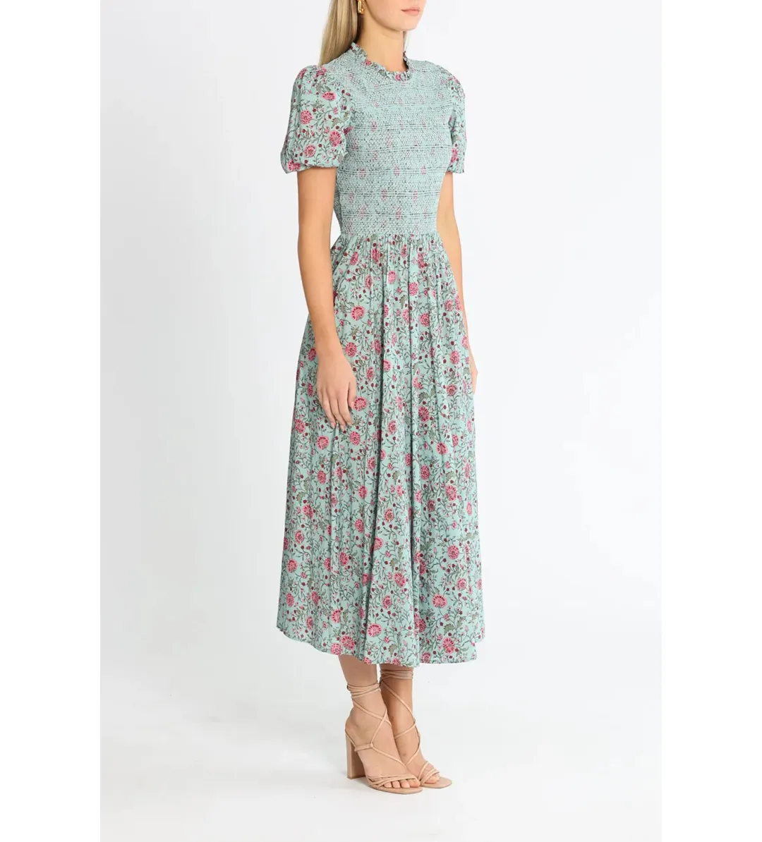 Alemais Frances Midi Dress in Floral Print Size AU8 for rent on The Volte - main image