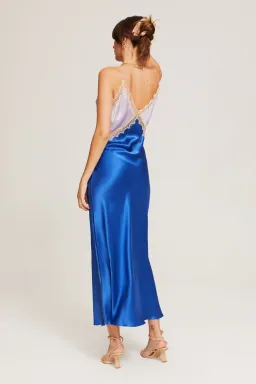 Ginia Sadie Silk Dress In Lilac/Lapis Size XS/AU6 for rent on The Volte - image 2