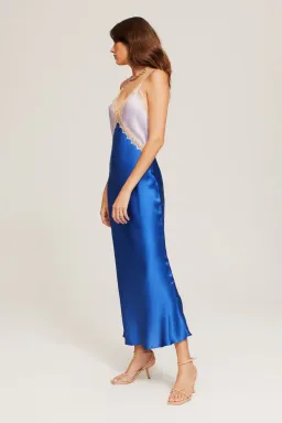 Ginia Sadie Silk Dress In Lilac/Lapis Size XS/AU6 for rent on The Volte - image 3