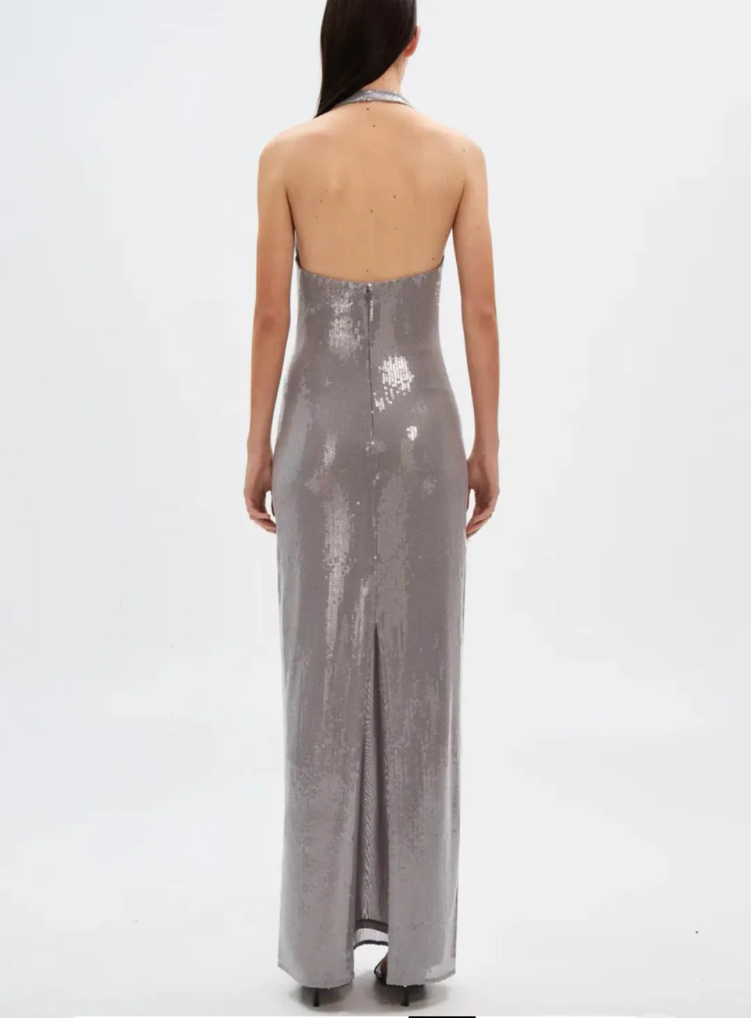 Misha Alusia Sequin Dress in Pewter Size S/AU8 for rent on The Volte - main image