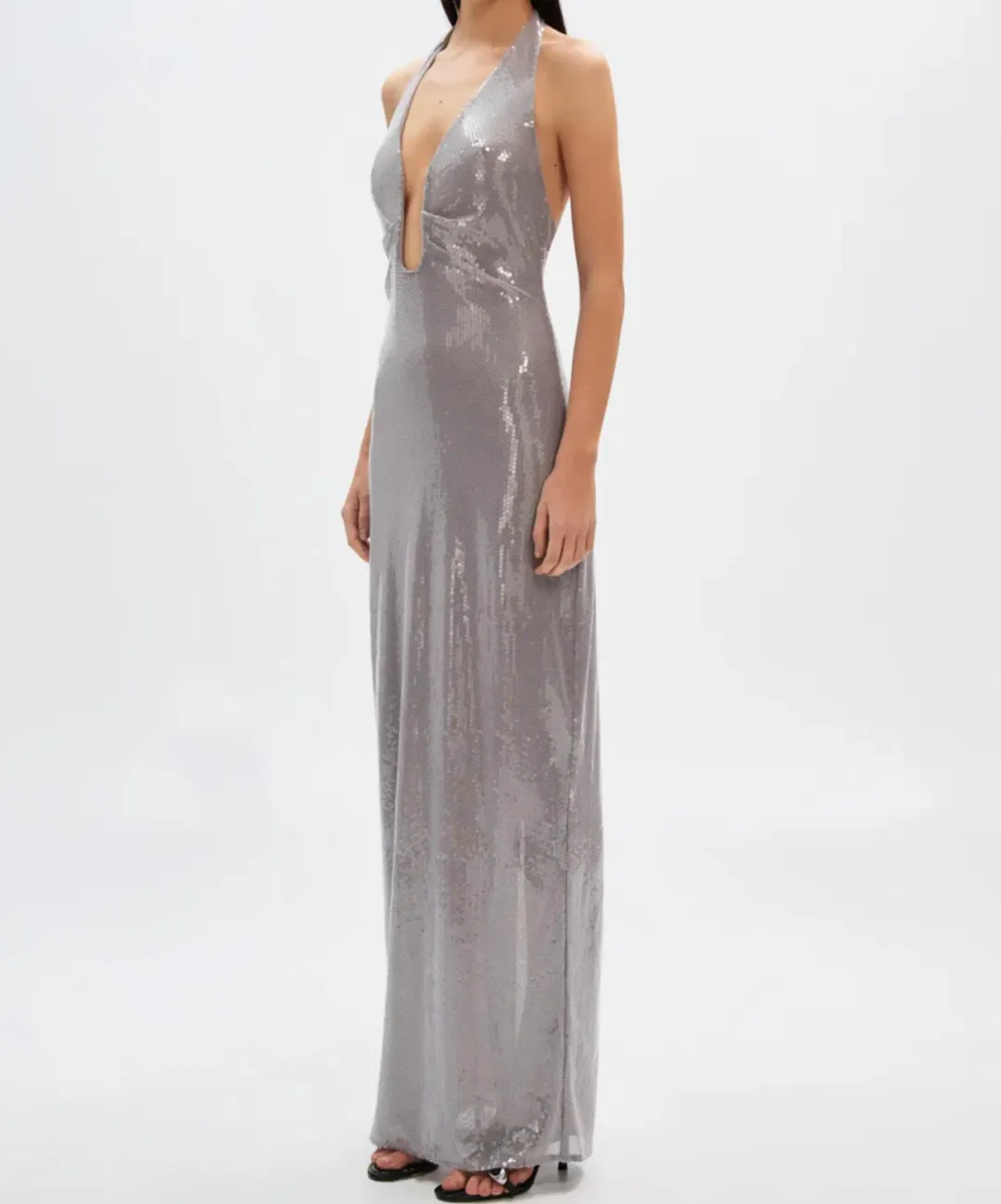 Misha Alusia Sequin Dress in Pewter Size S/AU8 for rent on The Volte - main image