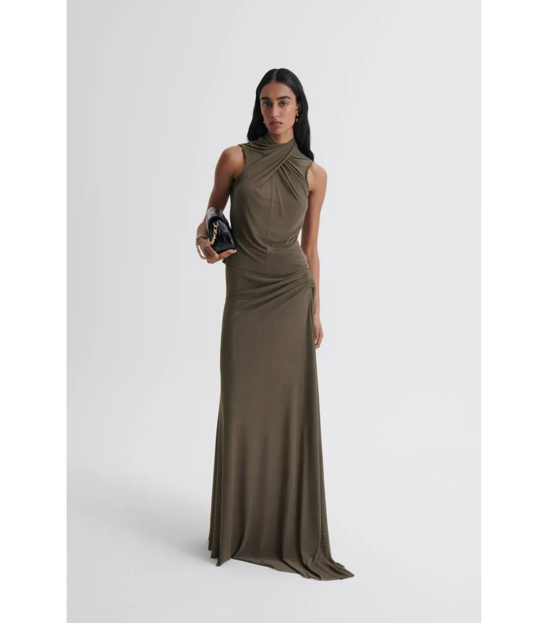 Scanlan Mesh Turban Sleeveless Top and Draped Skirt Jungle Size AU 10 for rent on The Volte - main image