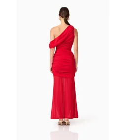 Elliatt Darya Asymmetrical Gown in Red Size AU10 for rent on The Volte - image 2