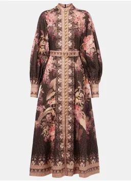 Zimmermann Illuminate Floral Linen Midi Dress Size 1/ Au 10  for rent on The Volte - image 6
