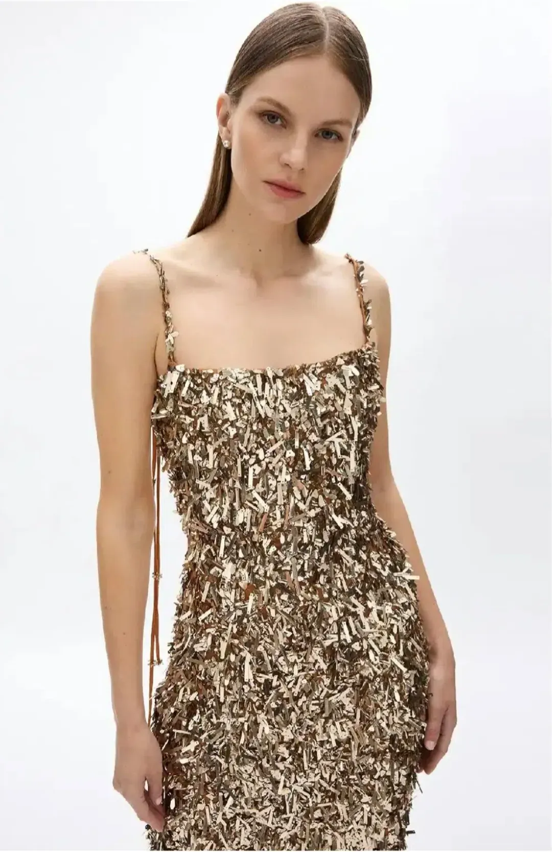 Rachel Gilbert Posie Dress Gold 3/AU12 for rent on The Volte - main image