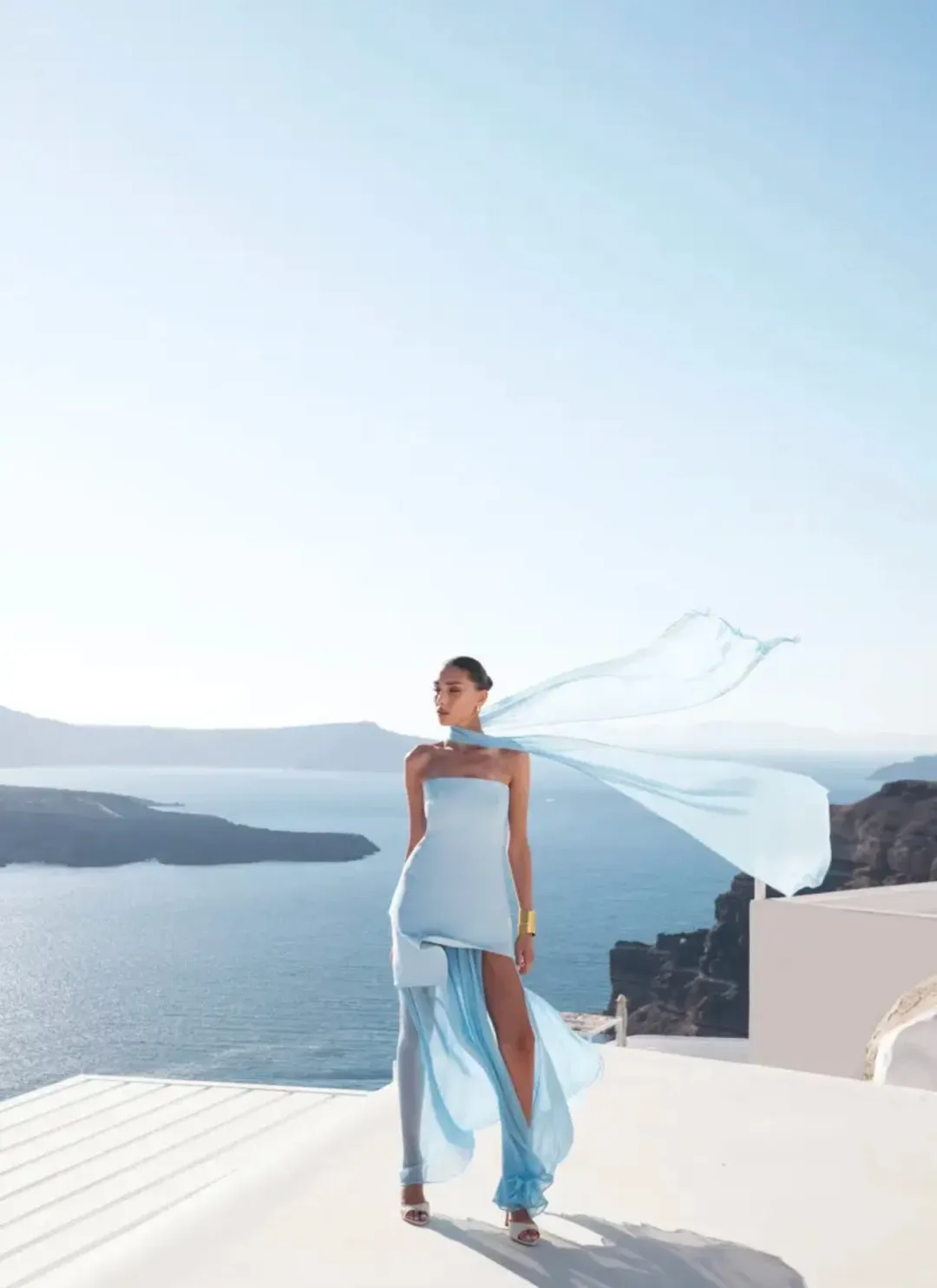 Matters Store Monaco Dress Sky Blue Size 10 for rent on The Volte - main image