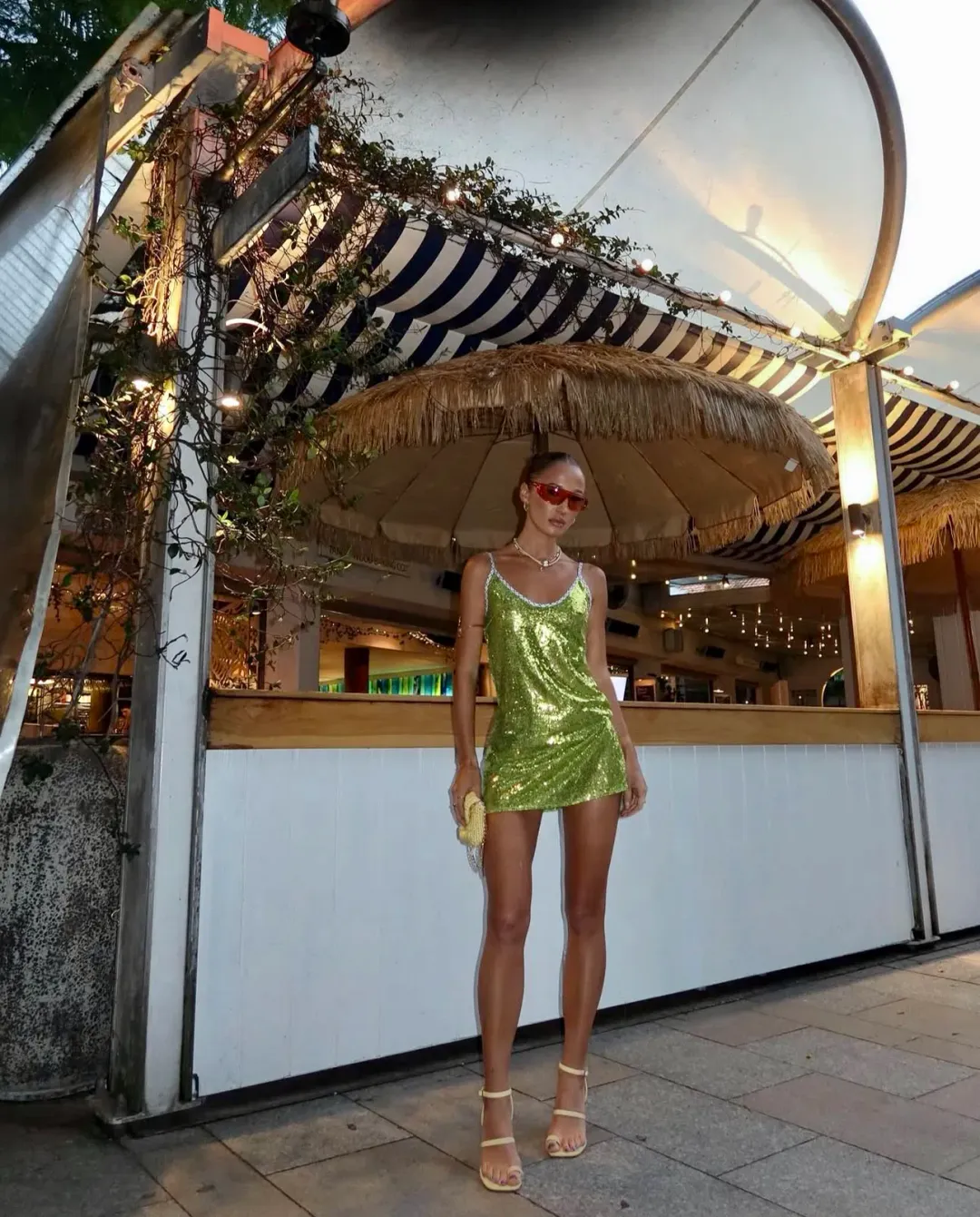 HANDOVER Hand Over Sequin Robers Dress Green Size 10 / M for rent on The Volte - main image