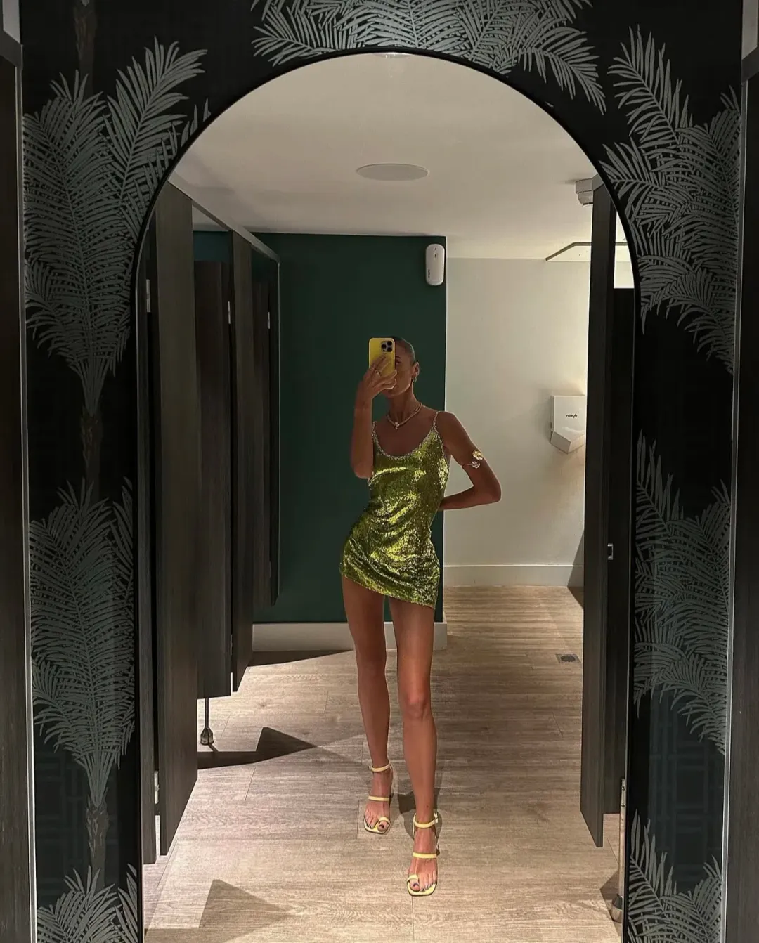 HANDOVER Hand Over Sequin Robers Dress Green Size 10 / M for rent on The Volte - main image