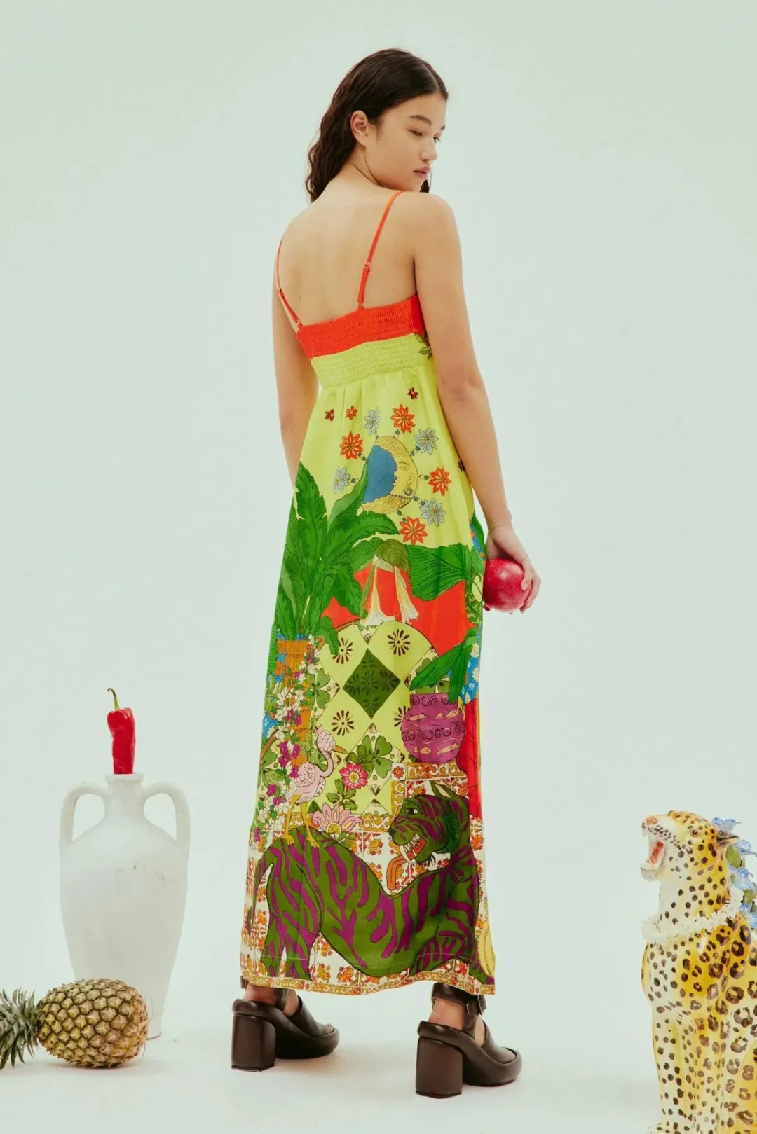 Alemais Tiger Day Dress Multi Size 16 for rent on The Volte - main image