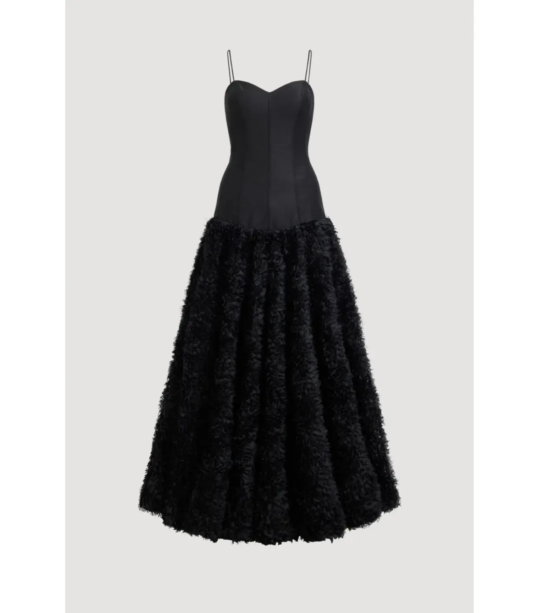 Aje Colette Corset Textured Maxi Dress Black Size AU 10 for rent on The Volte - main image
