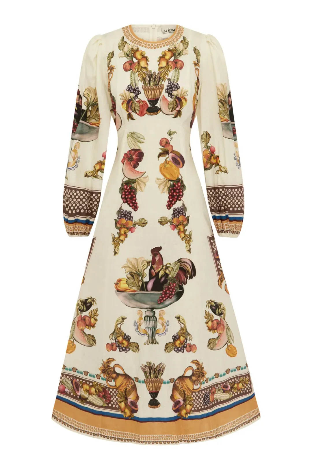 Alemais Mercado Midi Dress Print Size AU 6 for rent on The Volte - main image