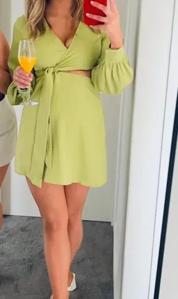 Edanna Dress - Pistachio  for rent on The Volte - image 2