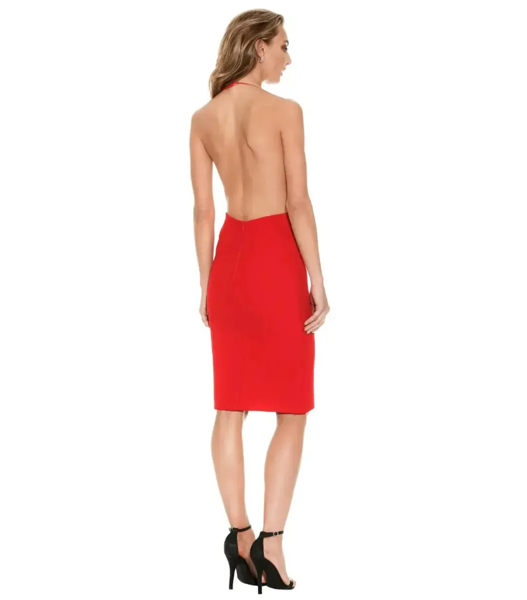 Natalie Rolt Mila Midi Dress in Rust Size AU 10 for rent on The Volte - main image