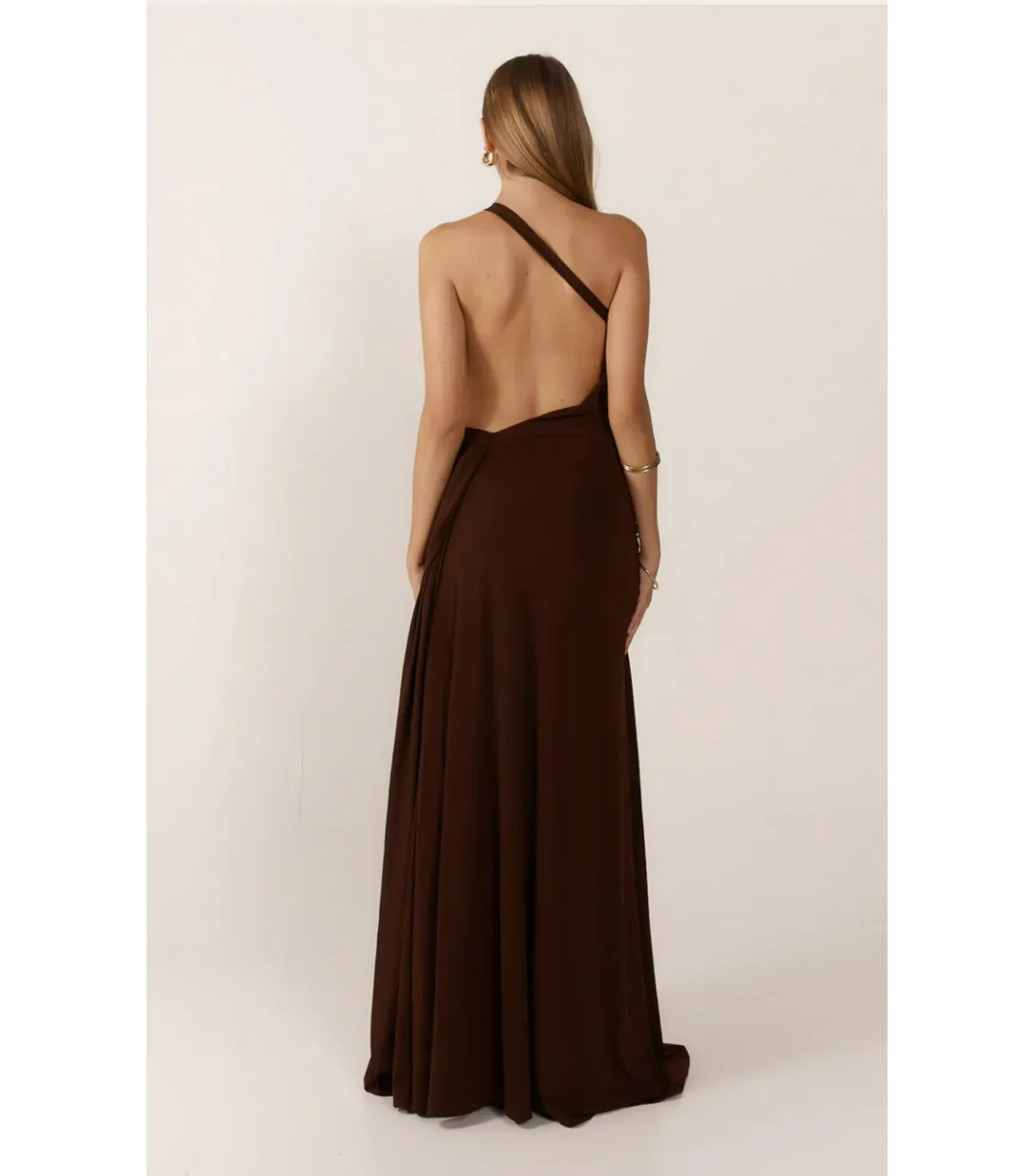 Ance Gria Gaia Maxi Gown Brown Size XS / AU 6 for rent on The Volte - main image