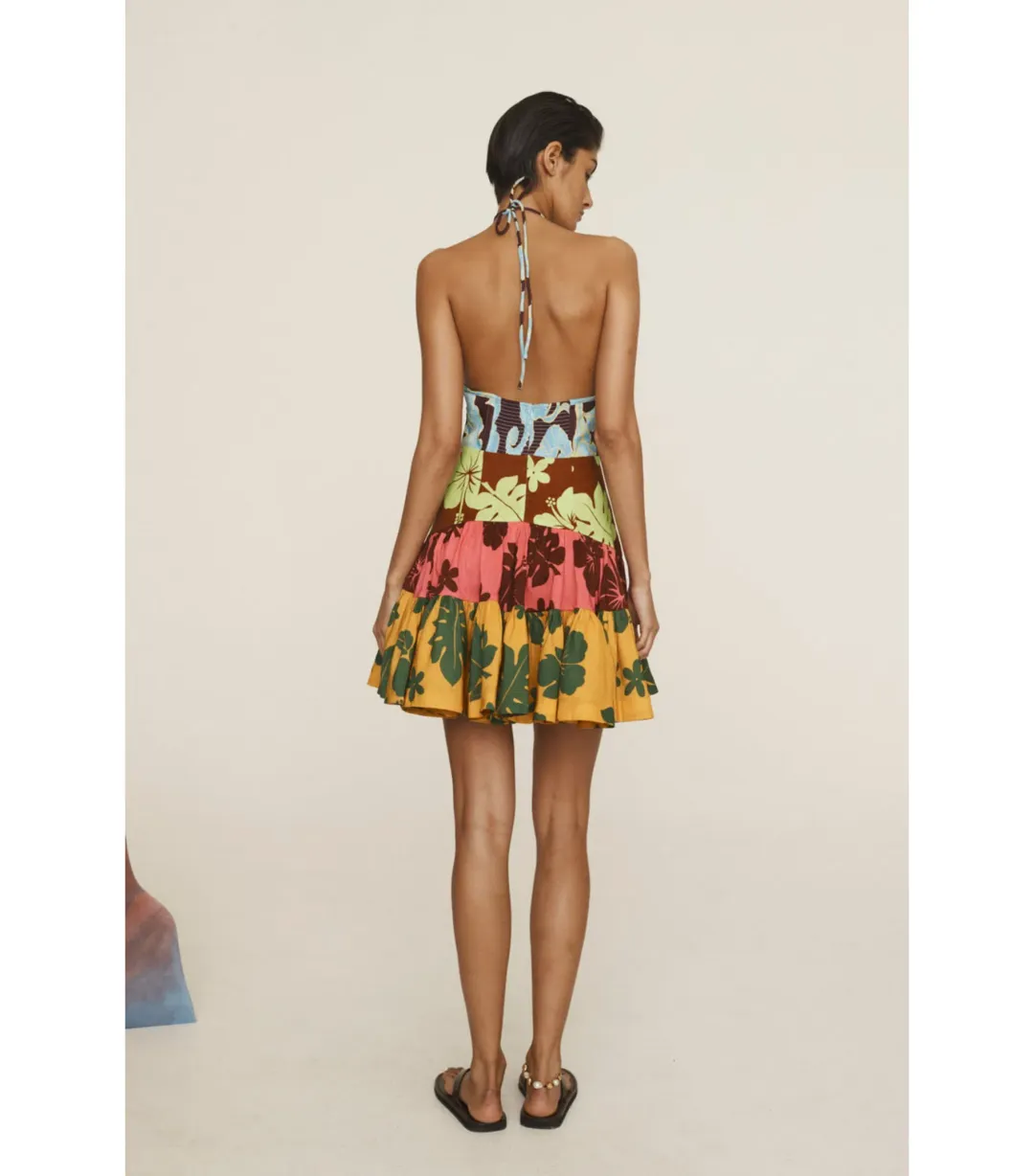 Alemais Poppy Spliced Mini Dress Multi Size AU 6 for rent on The Volte - main image