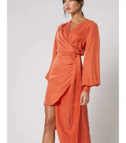 Winona Mirabelle Asymmetrical Dress Orange Size AU 8  for rent on The Volte - image 3
