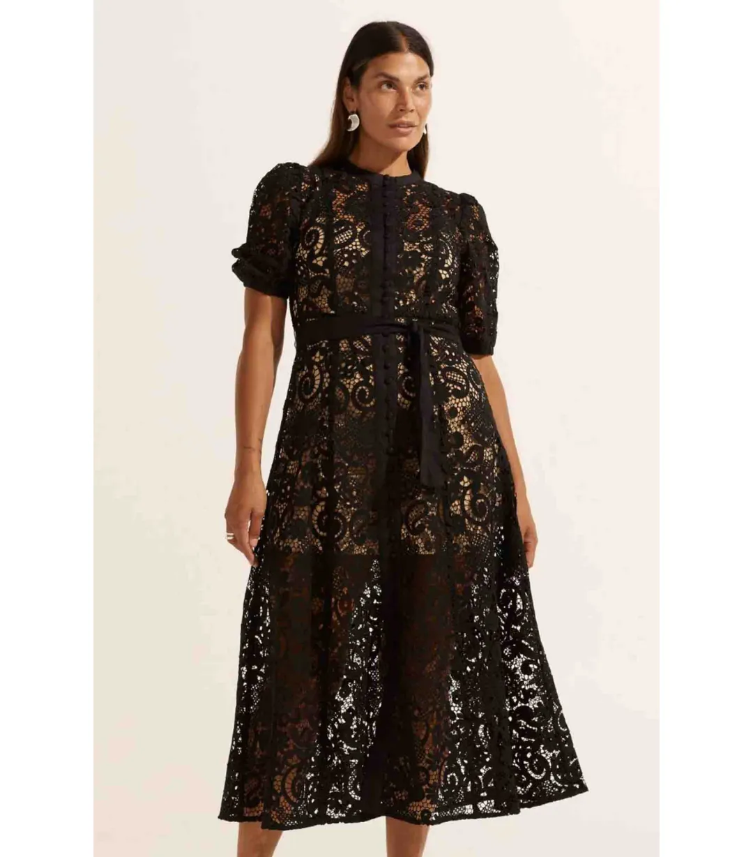 Zoe Kratzmann Lyric Midi Dress Black Size 0 / AU 6 for rent on The Volte - main image