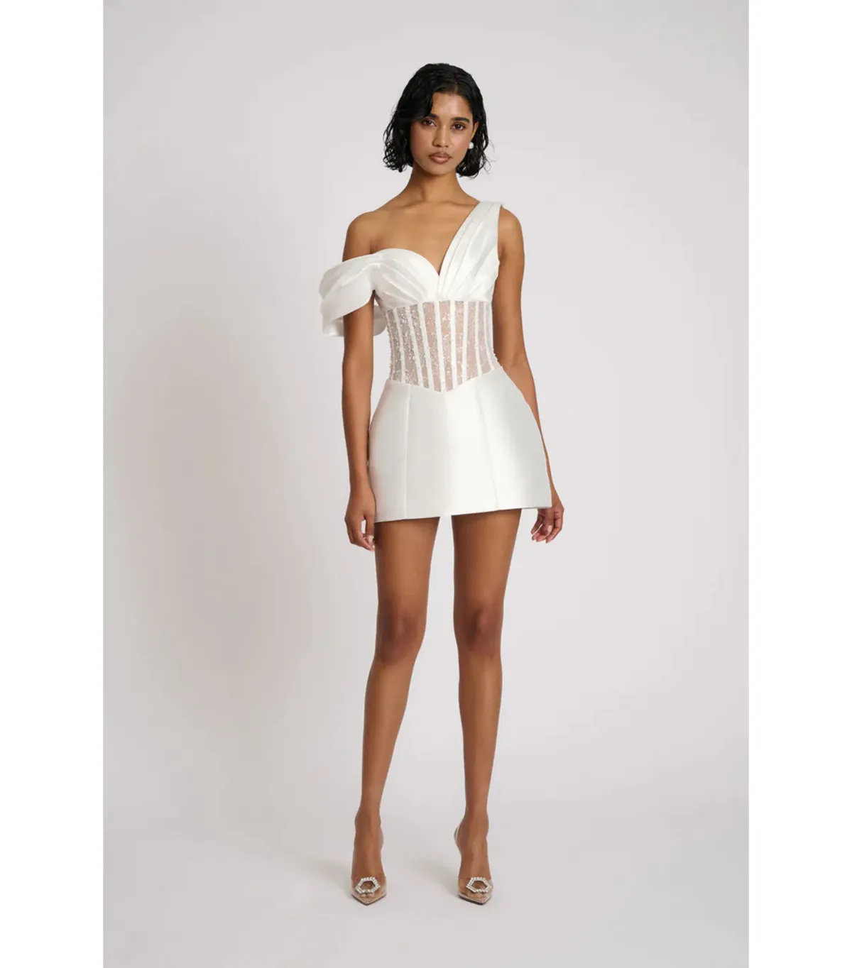 Eliya The Label Romeo Mini Dress White Size AU 10 for rent on The Volte - main image
