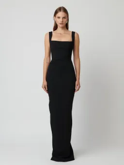 Effie Kats Marbella Maxi Gown Black Size AU 12  for rent on The Volte - image 1