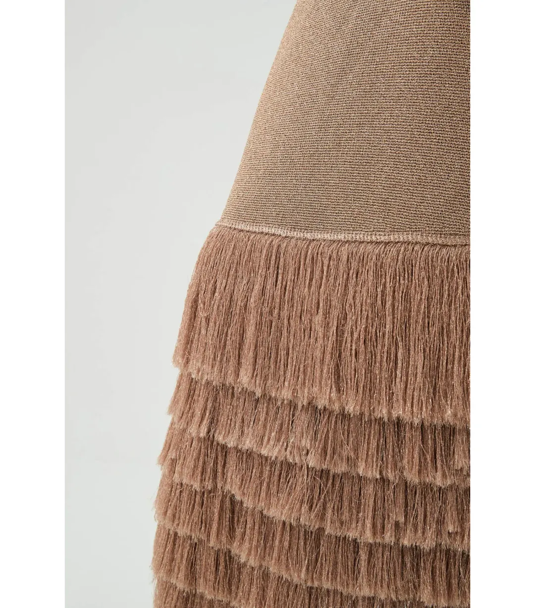 Aje Breeze Knit Midi Dress Rose Gold Size XS / AU 6 for rent on The Volte - main image