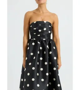 Pasduchas Dottie Strapless Midi Dress Black/Cream Size AU 8 for rent on The Volte - image 3