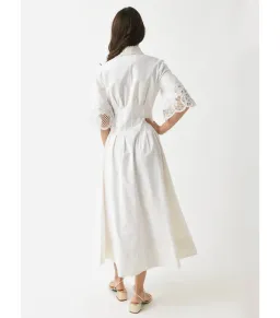Clea Zhoe Lace Midi Shirtdress White Size AU 6 for rent on The Volte - image 2
