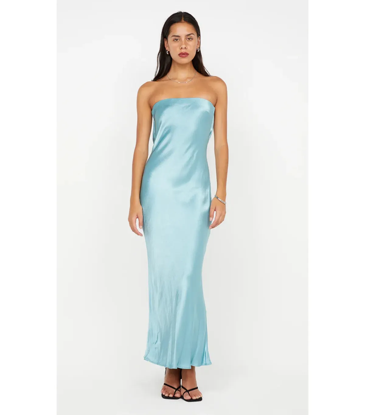 Bec & Bridge Moon Dance Strapless Maxi Dress Sea Spray Size AU 8  for rent on The Volte - main image