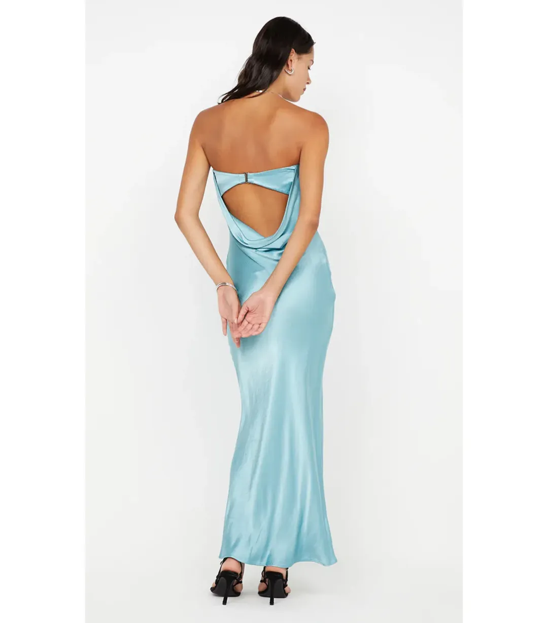 Bec & Bridge Moon Dance Strapless Maxi Dress Sea Spray Size AU 8  for rent on The Volte - main image