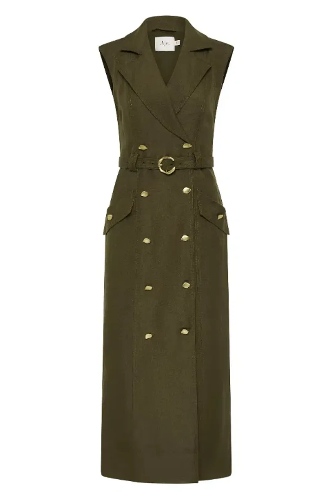 Aje  Blake Utility Midi Dress Khaki Size AU 14 for rent on The Volte - main image