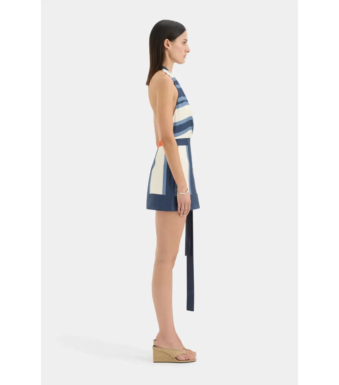 Sir the Label Dazed Wrap Halter Mini Dress Studio Print Size 2 / AU 10 for rent on The Volte - main image