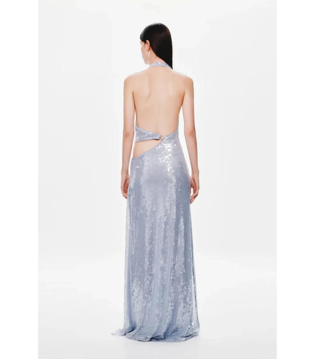 MISHA Devon Sequin Maxi Dress Cloud Blue Size S / AU 8  for rent on The Volte - main image