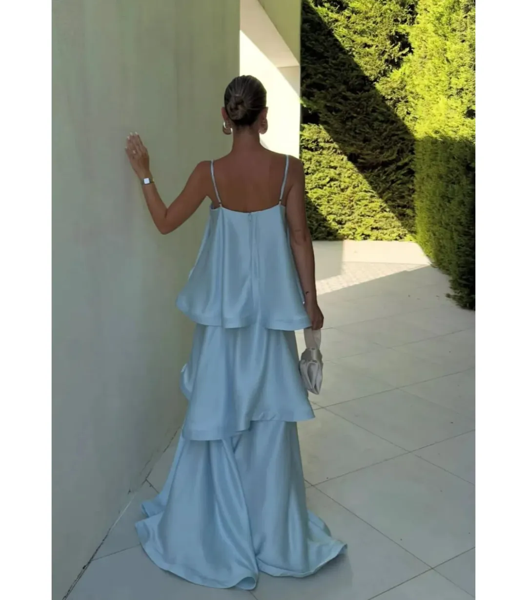 Elliatt Tilly Tiered Maxi Dress Blue Size AU 6  for rent on The Volte - main image