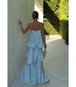 Elliatt Tilly Tiered Maxi Dress Blue Size AU 6  for rent on The Volte - image 2