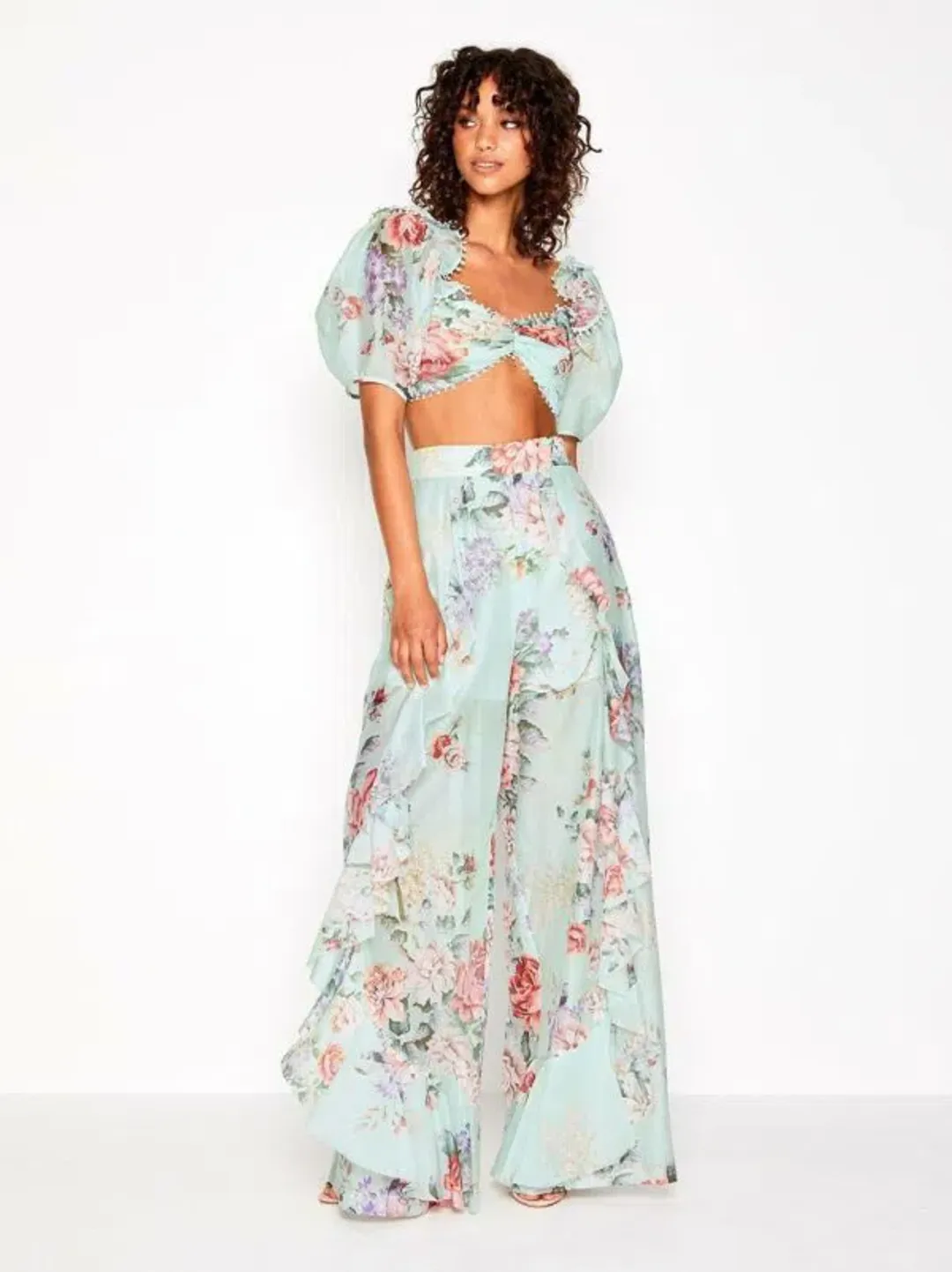 Alice McCall Louie Louie Top and Secret Garden Pants Set Peppermint Size AU 14  for rent on The Volte - main image