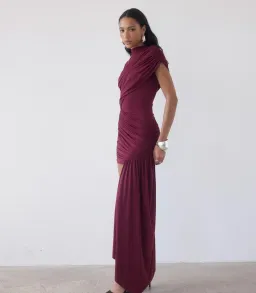 De La Vali Ravenna Mini Dress in Earth Spandex Jersey Red Size AU 10 for rent on The Volte - image 2