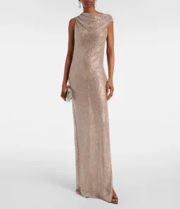 Self Portrait Maxi Dress Rhinestone Gown UK10 Fits AU8-12  for rent on The Volte - image 2