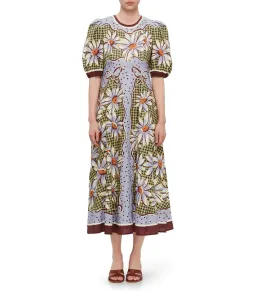 Alemais Daisy Linen Midi Dress Multi Size AU 12 for rent on The Volte - image 1